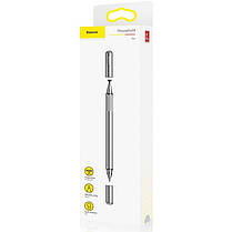 Ручка-стилус Baseus Golden Cudgel Capacitive Stylus Pen 2in1 Silver, фото 3