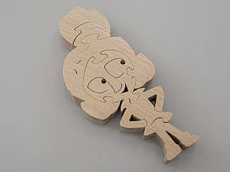 Дитячий дерев'яний фігурний пазл персонаж із мультфільму "Фіксики" Верта 14х7 см