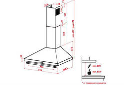 Витяжка Perfelli K 6202 IV 700 LED