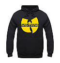 Трикотажне худі з жовтим логотипом Wu Tang Clan | чорна толстовка, фото 2