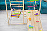 Дитячий майданчик ігровий дерев'яний (спортивний комплекс для дому та вулиці) 128х90х120 см, фото 5