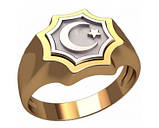 Кільце чоловіче срібне Всевишній Аллах, фото 4