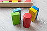Конструктор для дітей кольоровий з натурального дерева на 24 деталі екопродукт 25х21х5 см, фото 3