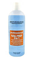 Jerden Proff Nail Prep 3 в 1 — антисептична, антигрибкова та знежирювальна середість для нігтів, 500 мл