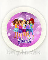 Тарілки паперові Лего Френдс 18см (Поштучно) малотиражні тарілочки -