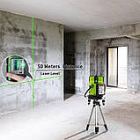Лазерний рівень CLUBIONA ZKLL05RC 5 ліній 6 точок - ЗЕЛЕНІ лінії - стяжка нівелір, фото 8