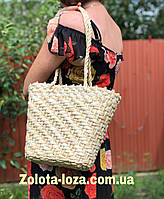 Сумка плетена солом‘яна Еко- виріб. Арт:D3337