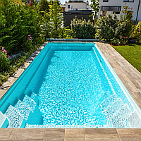 Композитный керамический бассейн Rhino Pools Monaco 750 Steel Grey (750 х 370 х 150 см)