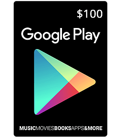 Карта оплати Google Play Gift Card на суму 100 USD, US-регіон