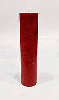 Свеча восковая красная, размер 20*5 см