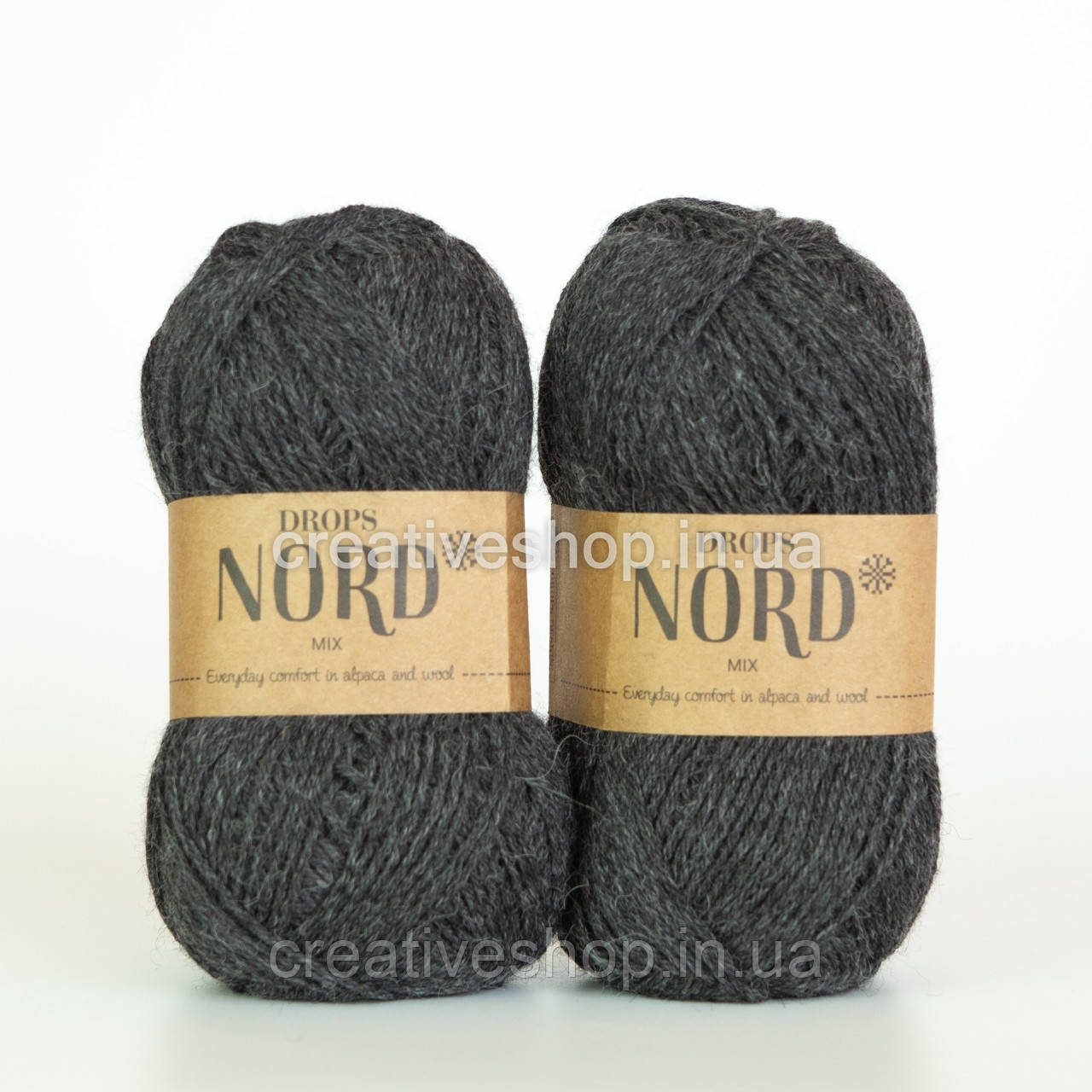 Пряжа Drops Nord Mix (колір 06 dark grey)