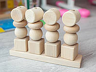 Сортер дерев'яний різні фігурки для дітей (23х16 см) іграшка розвиваюча для малюків