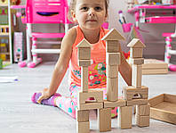 Детский деревянный конструктор на 24 детали 25х21х5 см игрушка из экологического материала