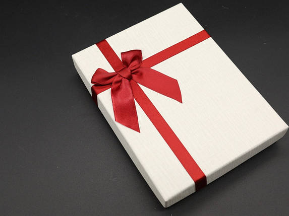 Коробки подарункові з бантиком. Колір білий. 12х16х3см, фото 2