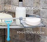 Кутова полиця для ванної 1 ярус хромована Prima Nova N30-30, фото 2