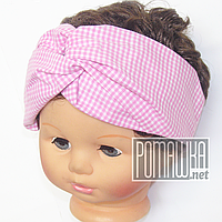 Детская повязка на голову для девочки р. 46-50 ТМ Ромашка 4080 Розовый 2 48