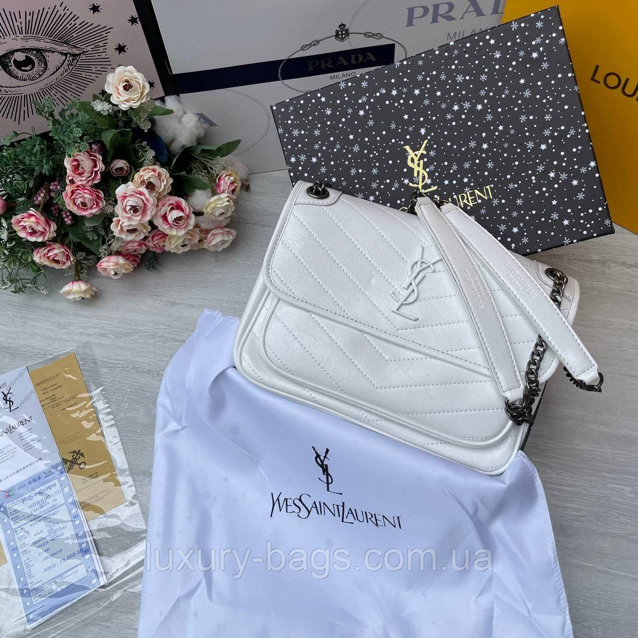 Стильна біла сумка YSL