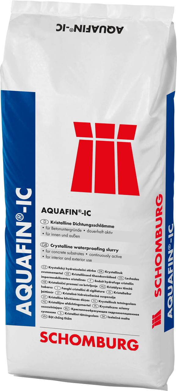 AQUAFIN - IC (АКВАФИН ІЦ , уп.25кг, 1,2кг/м2) - кристалоутворююча гідроізоляційна суспензія проникаючої дії
