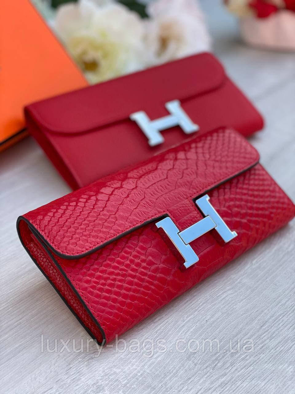 Стильний гаманець Her<unk> mes з тисненням під шкіру пітона, фото 1