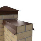 Планка парапету зі сталі з полімерним покриттям RAL 0,4 мм — Плочної форми та посадковим місцем 140 мм, фото 8