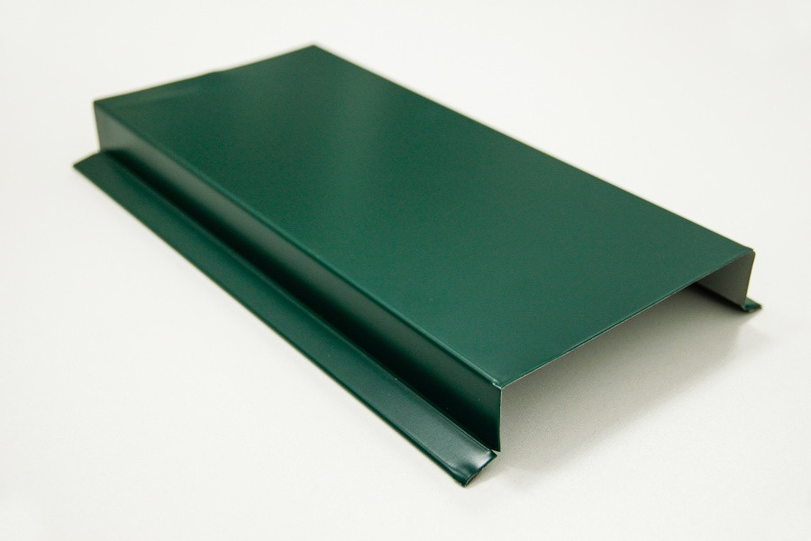 Кришка парапету П-Ображна для фундаменту забору металева, фото 1