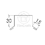 Парапет рівний із металу на забір у підлогу цегли завширшки 120 мм, з оцинкованої сталі ЦИНК 0,4 мм, фото 2
