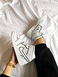 Nike Jordan 1 Mid "White/Black", фото 3