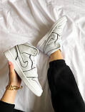 Nike Jordan 1 Mid "White/Black", фото 8