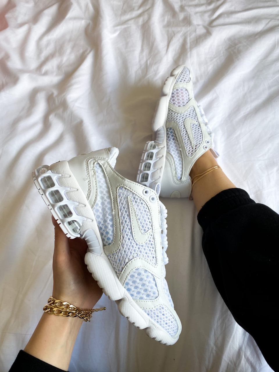 Stussy x Nike Air Zoom Spiridon Caged 2 "White"