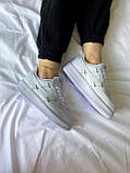 Nike Air Force 1 07 LX Chrome Swooshes "White", фото 4
