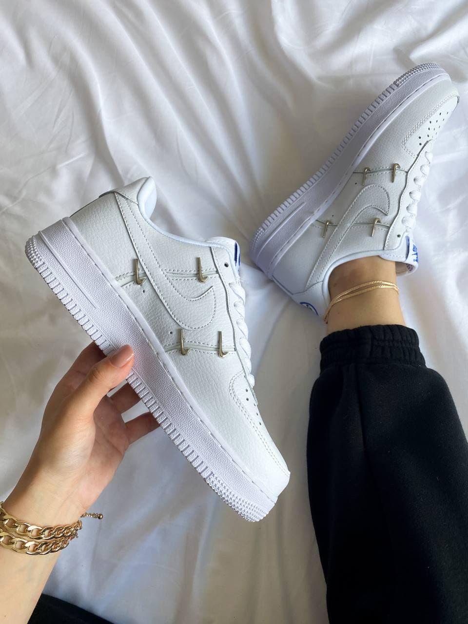 Nike Air Force 1 07 LX Chrome Swooshes "White"