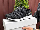 Чоловічі кросівки Sayota шкіряні повсякденні Adidas в сіточку чорно-білі, фото 7