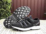 Чоловічі кросівки Sayota шкіряні повсякденні Adidas в сіточку чорно-білі, фото 8