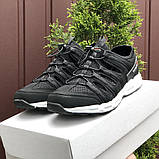 Чоловічі кросівки Sayota шкіряні повсякденні Adidas в сіточку чорно-білі, фото 6