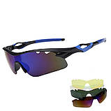 Lb Сонцезахисні антивідблискові окуляри Han-Wild 9302 Blue поляризаційні для вело спорту водіїв сноуборду, фото 2