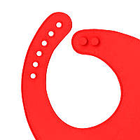 Lb Детский нагрудник-слюнявчик CUMENSS "Мультяшки" Red силиконовый с карманом для малышей кормления