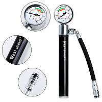 Al Насос велосипедний West Biking YP0711032 ручний з індикатором Black