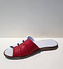 STTOPA Розміри 40-45. Шльопанці великих розмірів на широку ногу шкіряні. 122-4045 Червоні Білі, фото 3