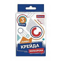 Крейда кольорова 3 кольори, JUMBO "Geometry" 1Вересня