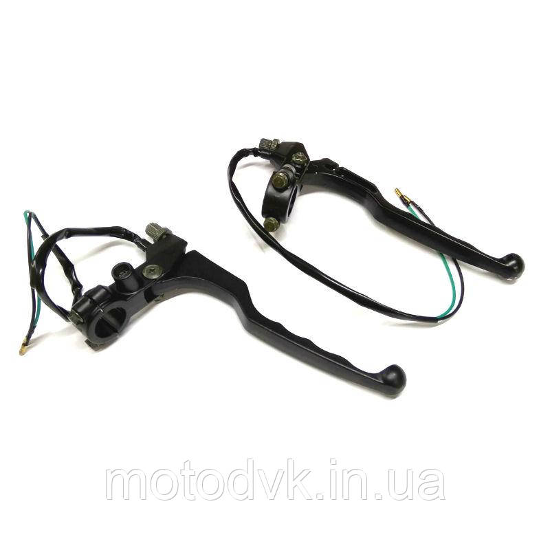 Ручки гальма та зчеплення на мотоцикл CB-125, CG-125 (з кріпленням)