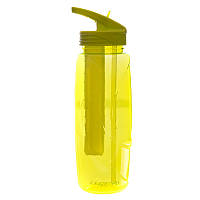 Бутылка для воды спортивная с контейнером для льда 750 мл FI-6436, Синий: Gsport Салатовый