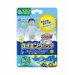 Трусики- підгузники для плавання GOO.N для хлопчиків від 12 кілограмів, зріст 80-100 см (розмір Big,XL),3 шт