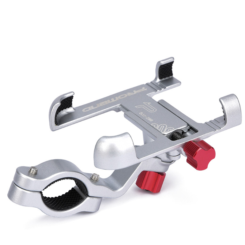 Кріплення для смартфона на велосипед Promend SJJ-299 silver (тримач телефону на кермо алюмінієвий)