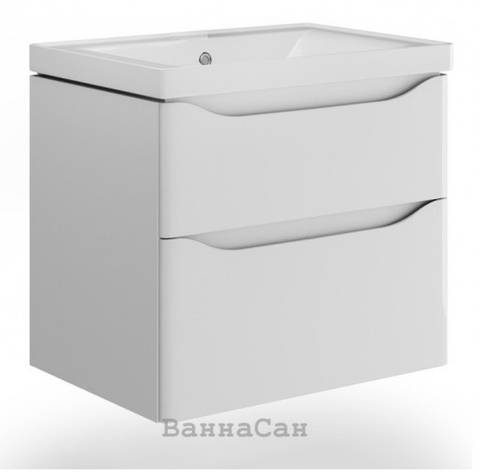 Тумба з раковиною в ванну 65 см без ніжок РЕСПЕКТ Milana ML1 - 65 з умивальником Sava-65, фото 1