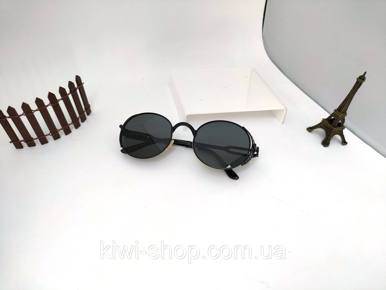 Очки солнцезащитные женские круглые черные ТИШЕЙДЫ С ШОРАМИ (стекло), очки кругляшки для девушек и женщин - фото 5 - id-p1445818960