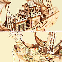 Go Деревянный 3D конструктор Robotime TG307 Китайский корабль развивающий пазл