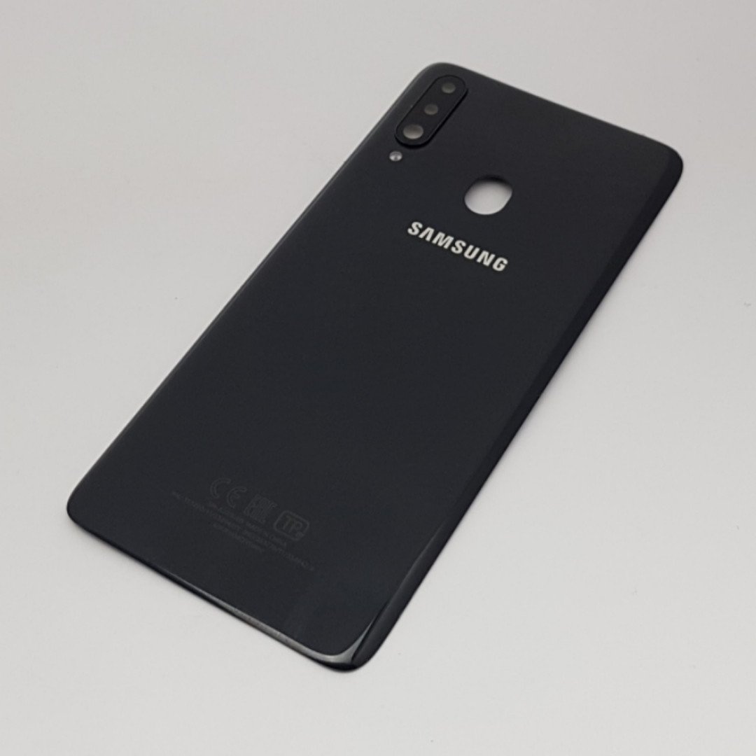 Кришка samsung a20s (sm-a207) чорна сервісний оригінал з розборки