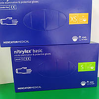 Нітрилові рукавиці нітрилекс бейсік 100 шт-50 пар, Nitrylex basik, Малайзія, перчатки нитриловые , Малайзія
