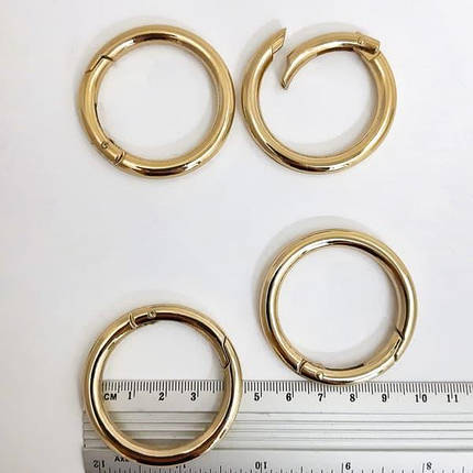 Карабін перстень золотий, 38 мм метал, фото 2