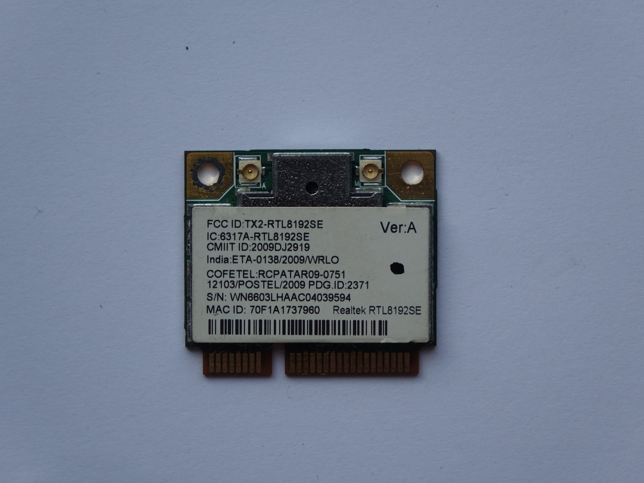 REALTEK RTL8192SE WiFi Адаптер Модуль Мережева карта (RTK-RTL8192SE), БУ